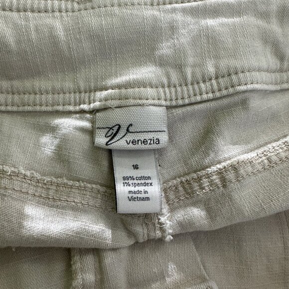 Venezia Off White Beige stretch plus size jeans - Picture 3 of 6